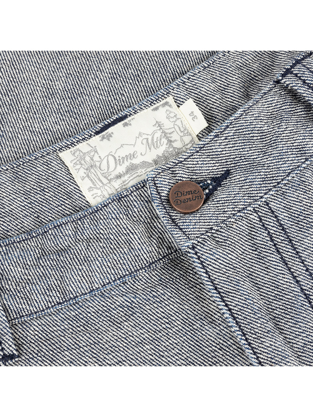 Pleated Baggy Denim Short Light Blue