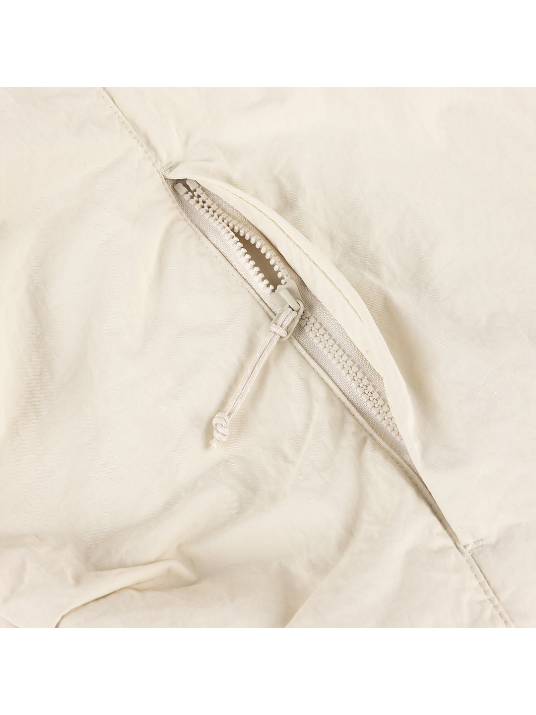 Crinkled Tech Windbreaker Cream