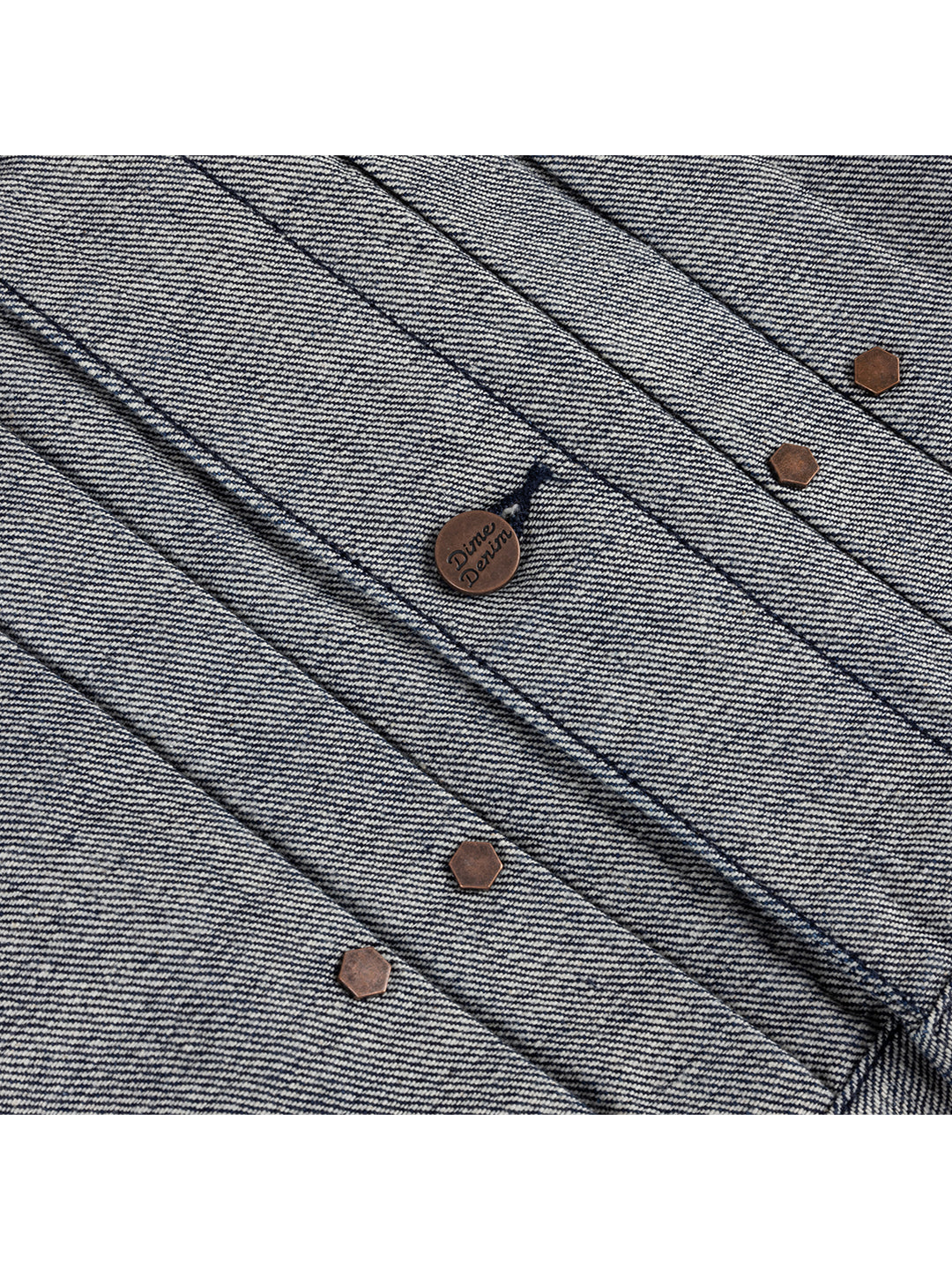 Pleated Denim Jacket Grey