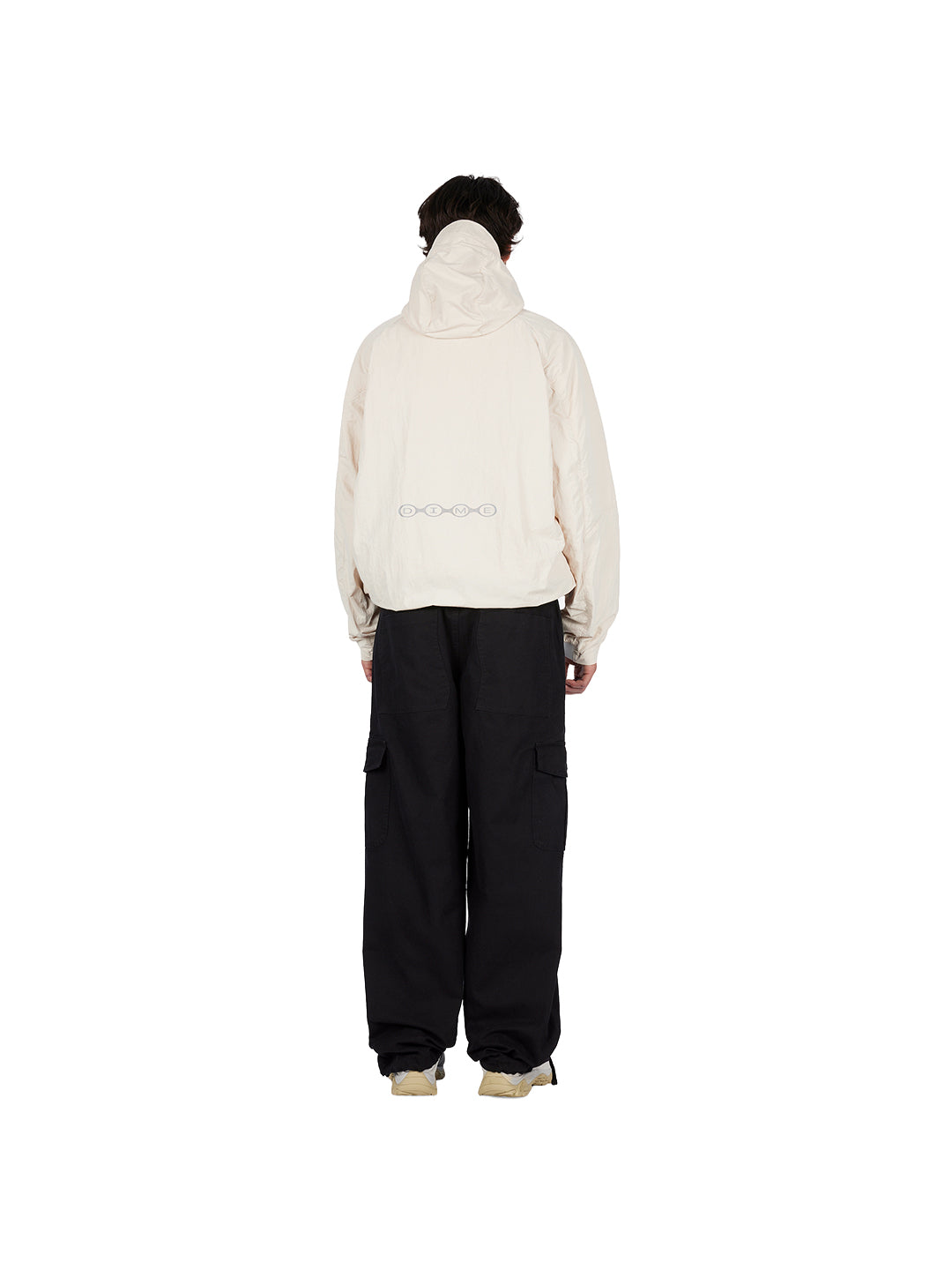 Crinkled Tech Windbreaker Cream