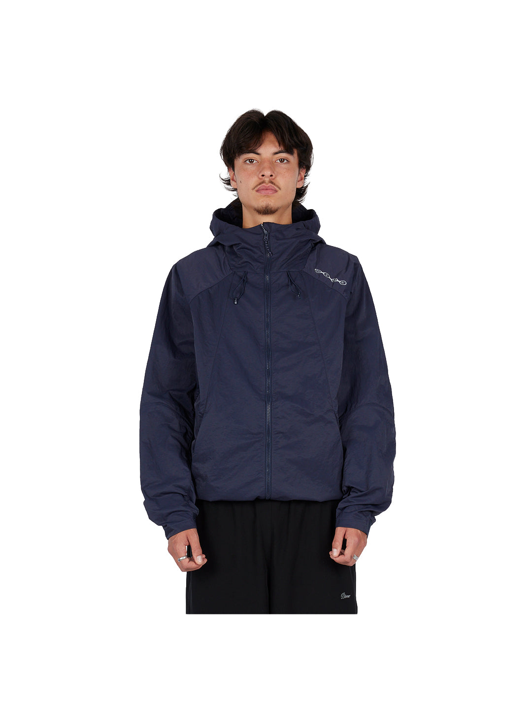 Crinkled Tech Windbreaker Navy