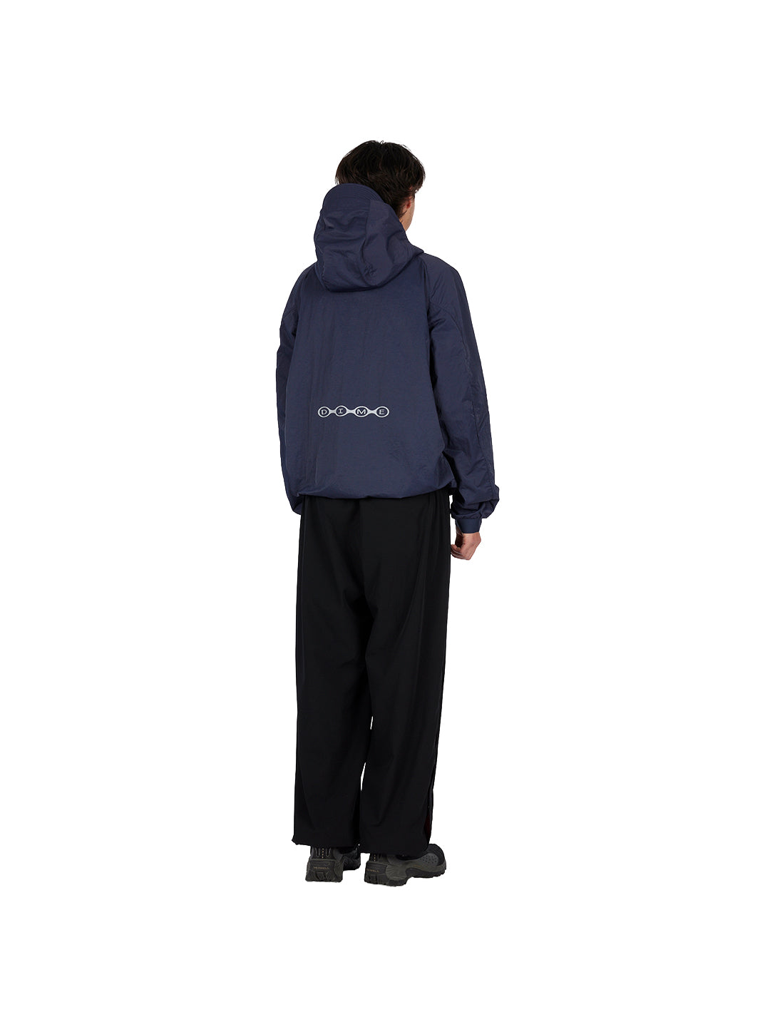 Crinkled Tech Windbreaker Navy