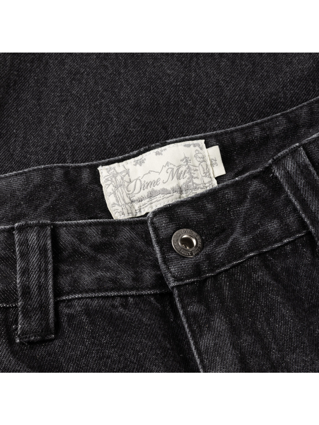 Relaxed Denim Pants Black