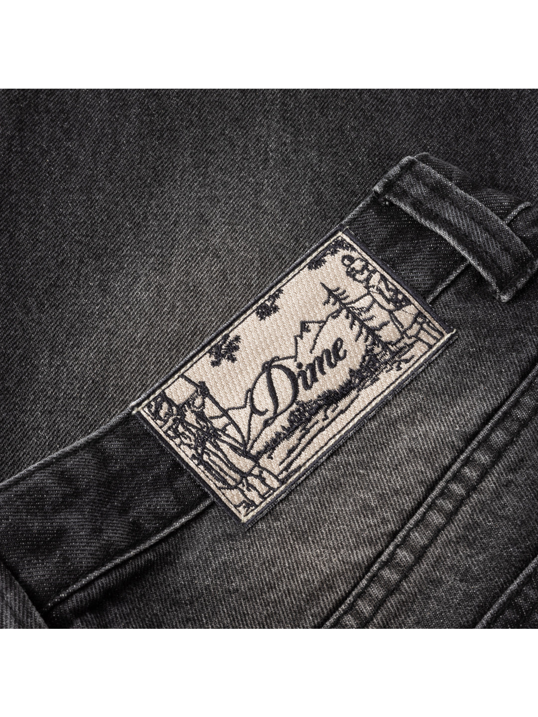 Relaxed Denim Pants Black