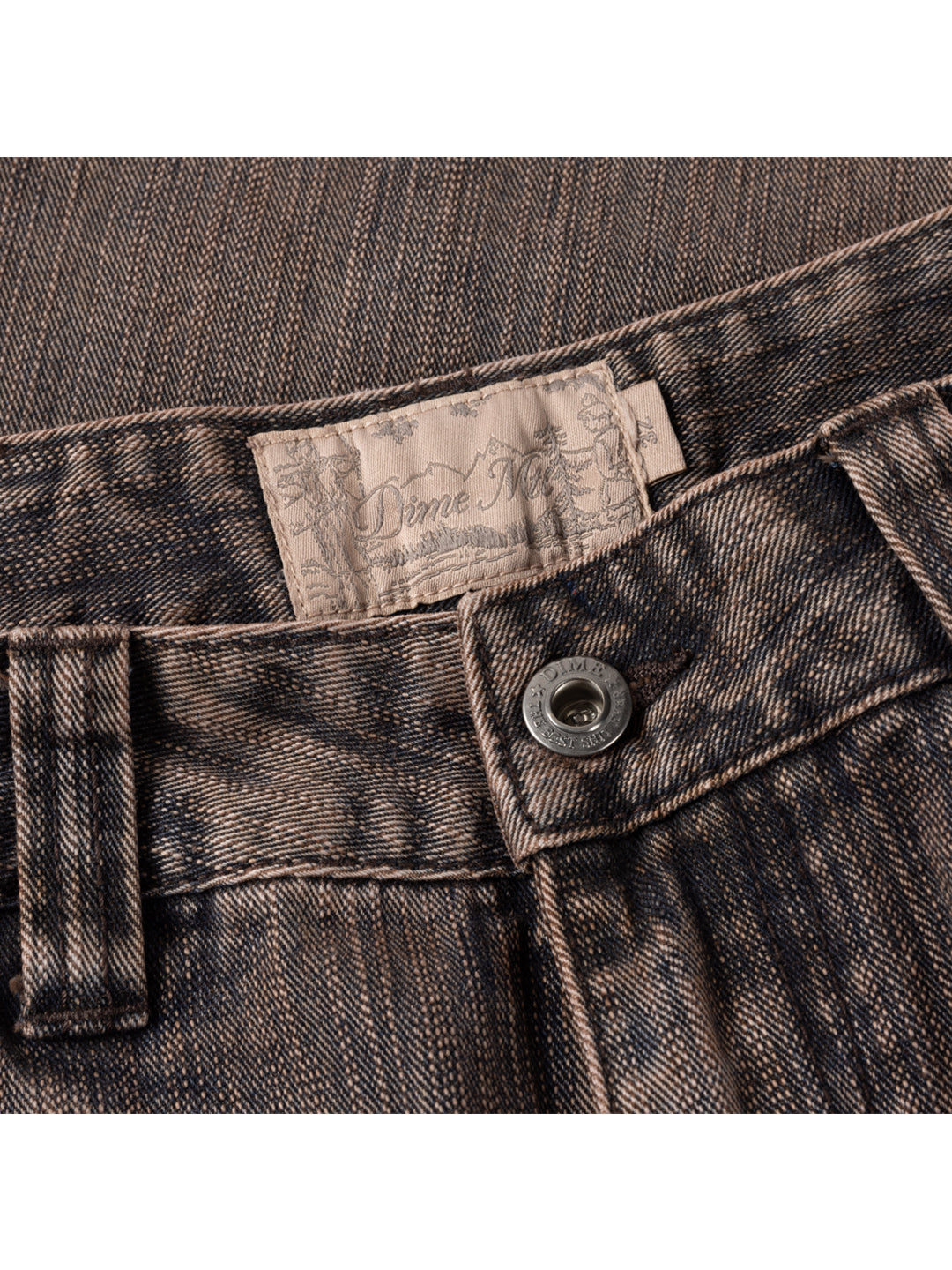 Relaxed Denim Pants Brown