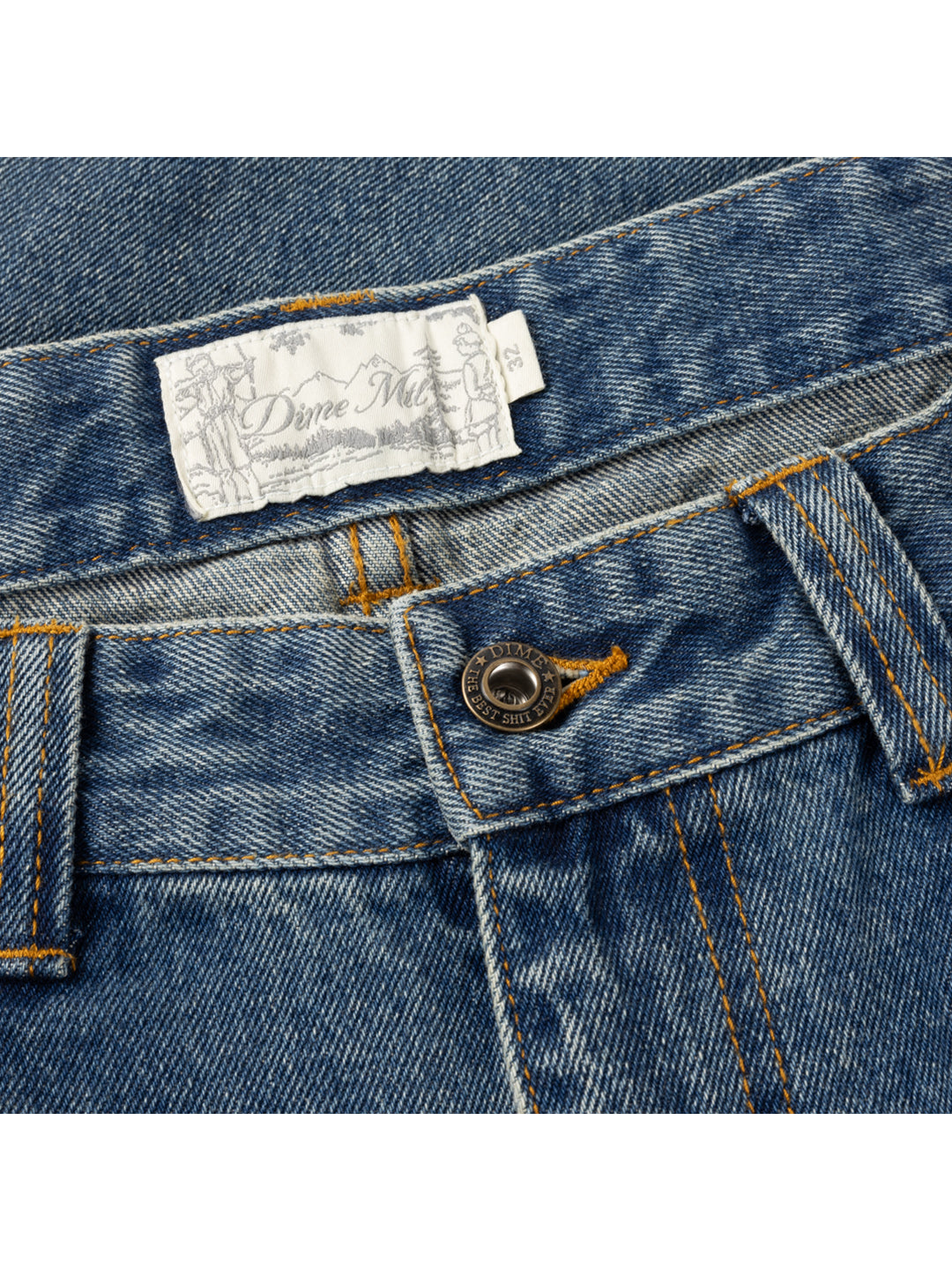 Straight Denim Pants Blue
