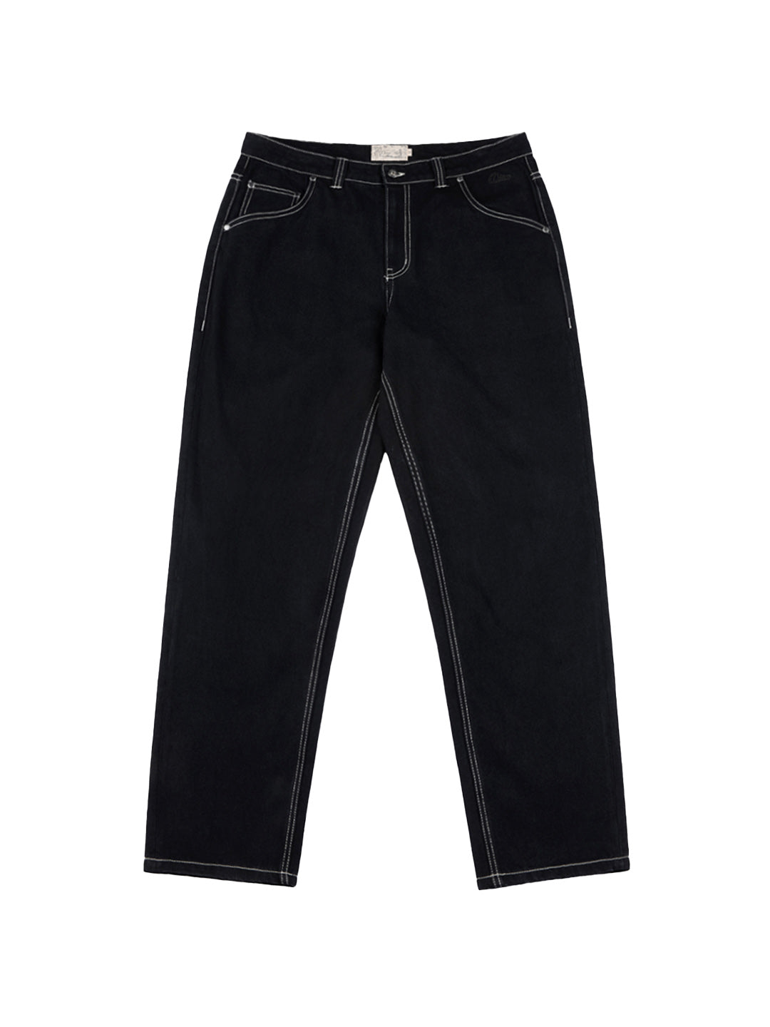 Straight Denim Pants Black