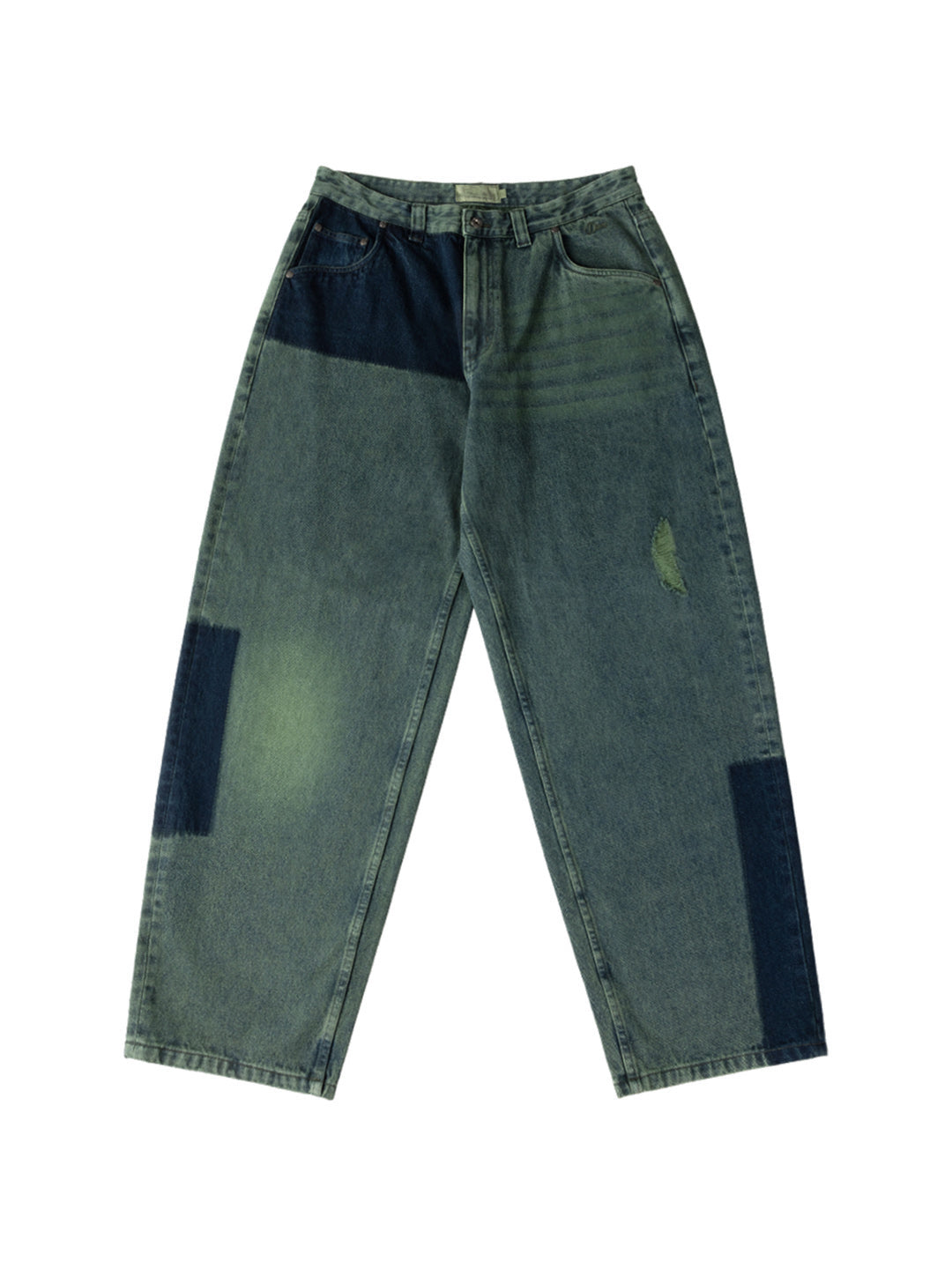 Baggy Denim Pants Turquoise