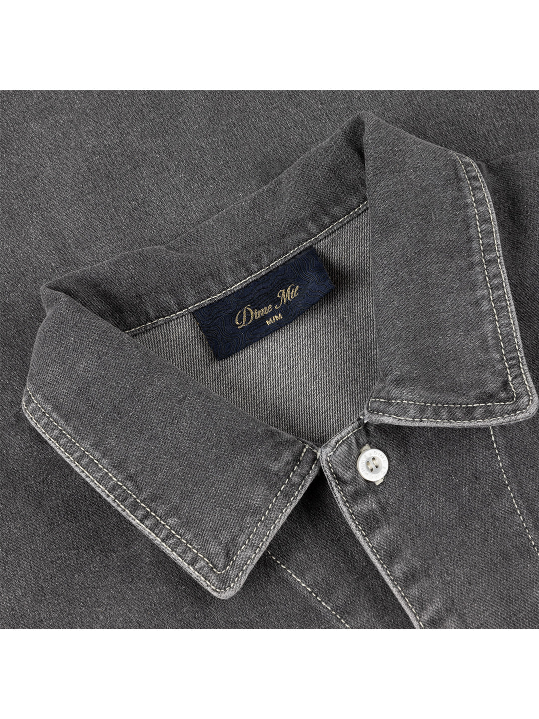 Stonewash Button-up Black