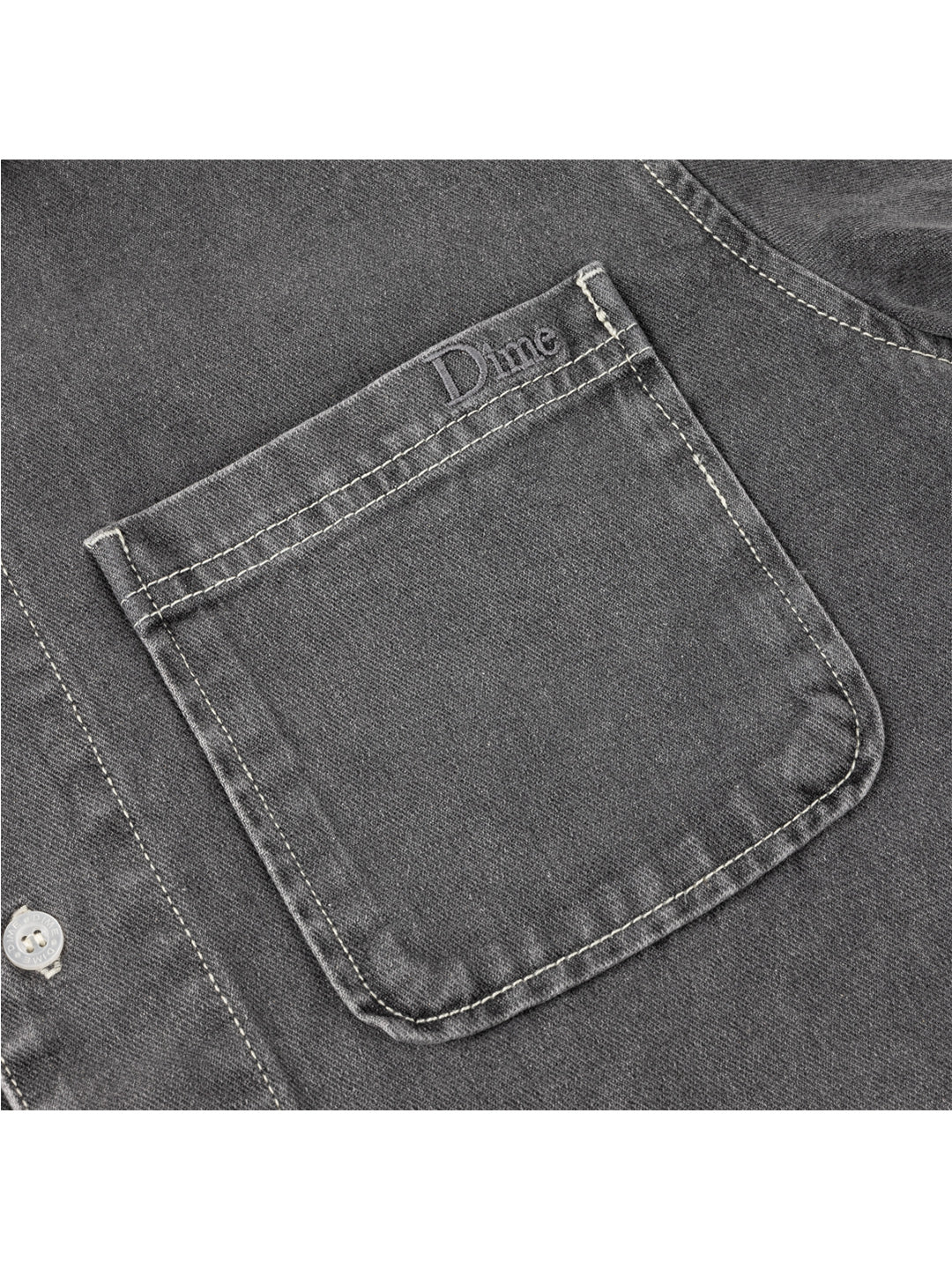 Stonewash Button-up Black