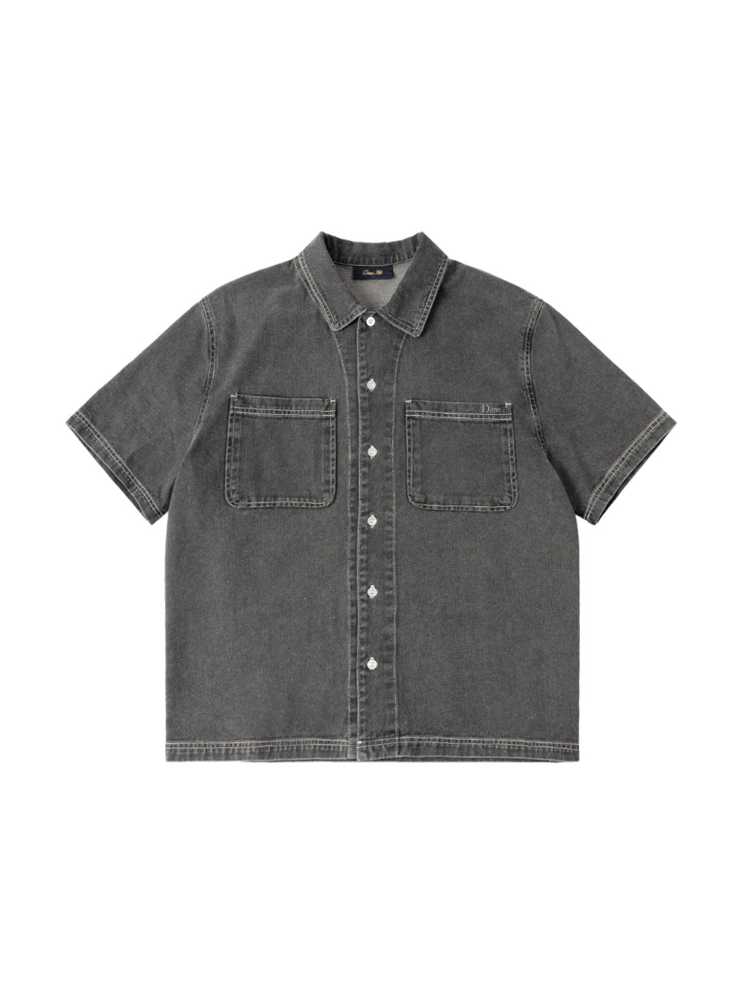 Stonewash Button-up Black