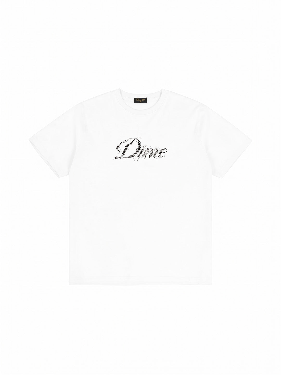 Cursive Smashed Tee White
