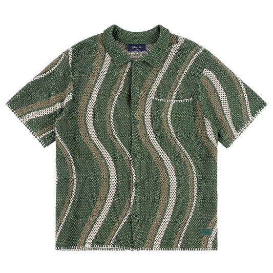 DIME SOLEIL BUTTON-UP KNIT GREEN