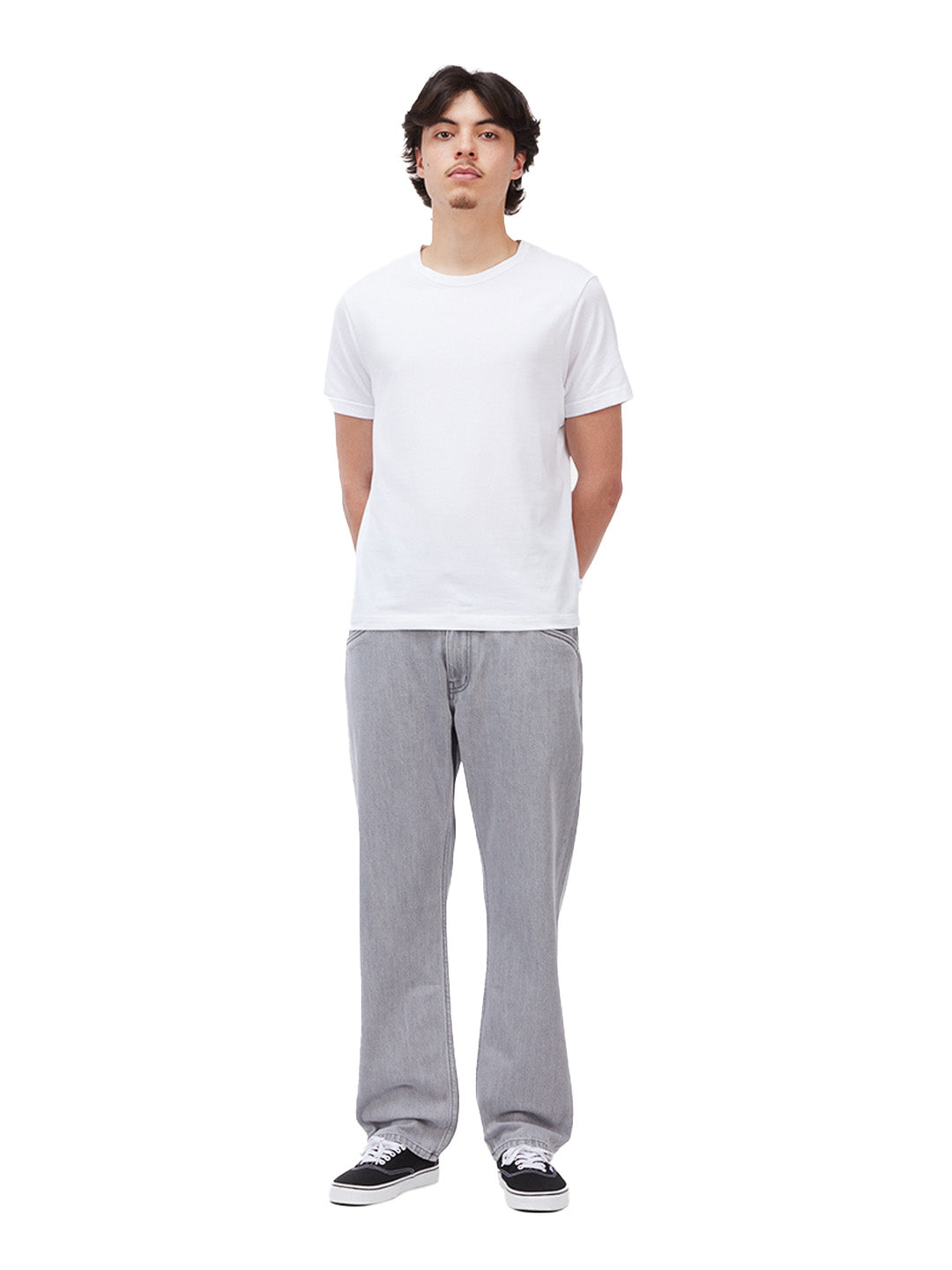 Straight Denim Pants Grey