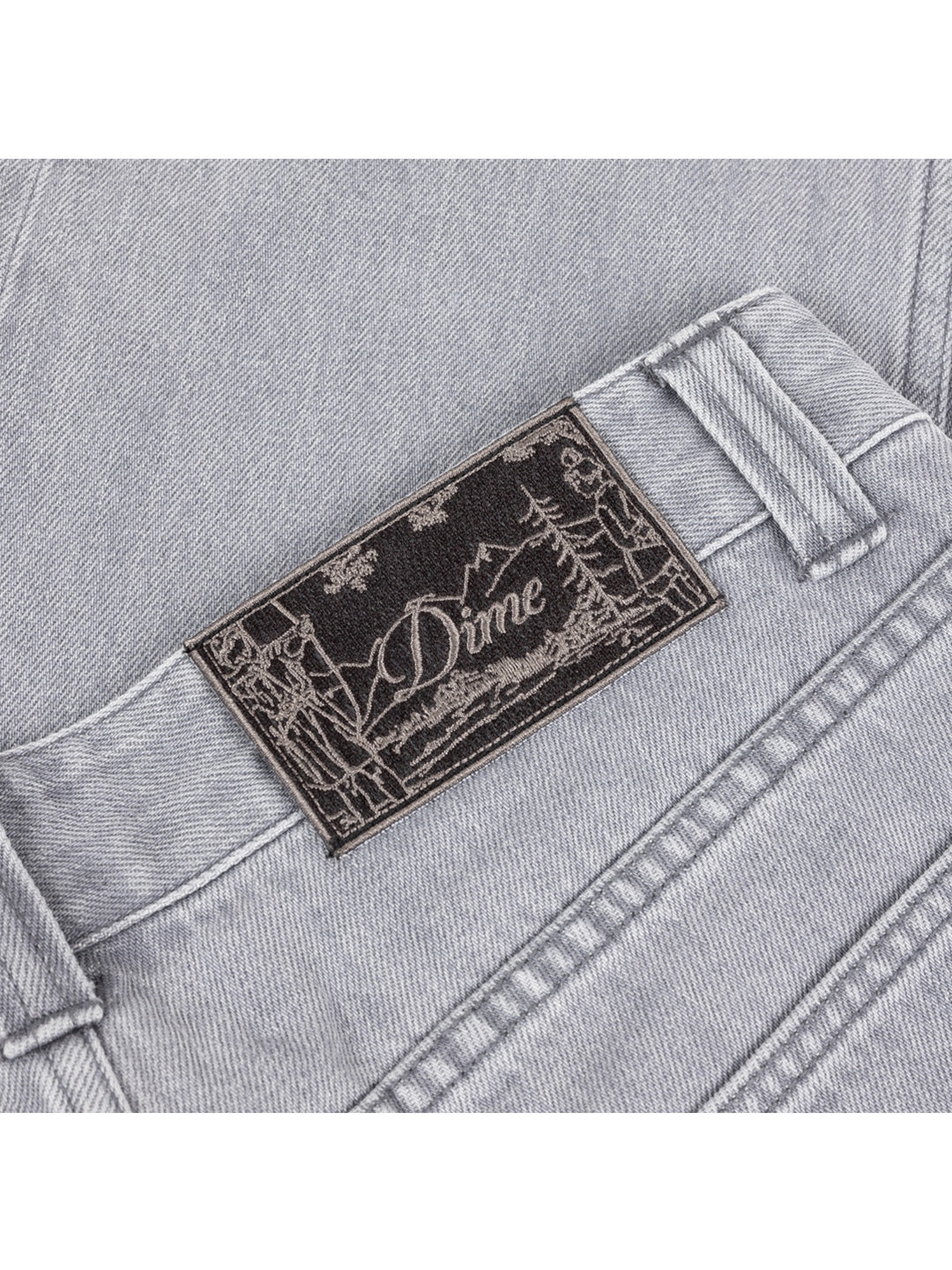 Straight Denim Pants Grey