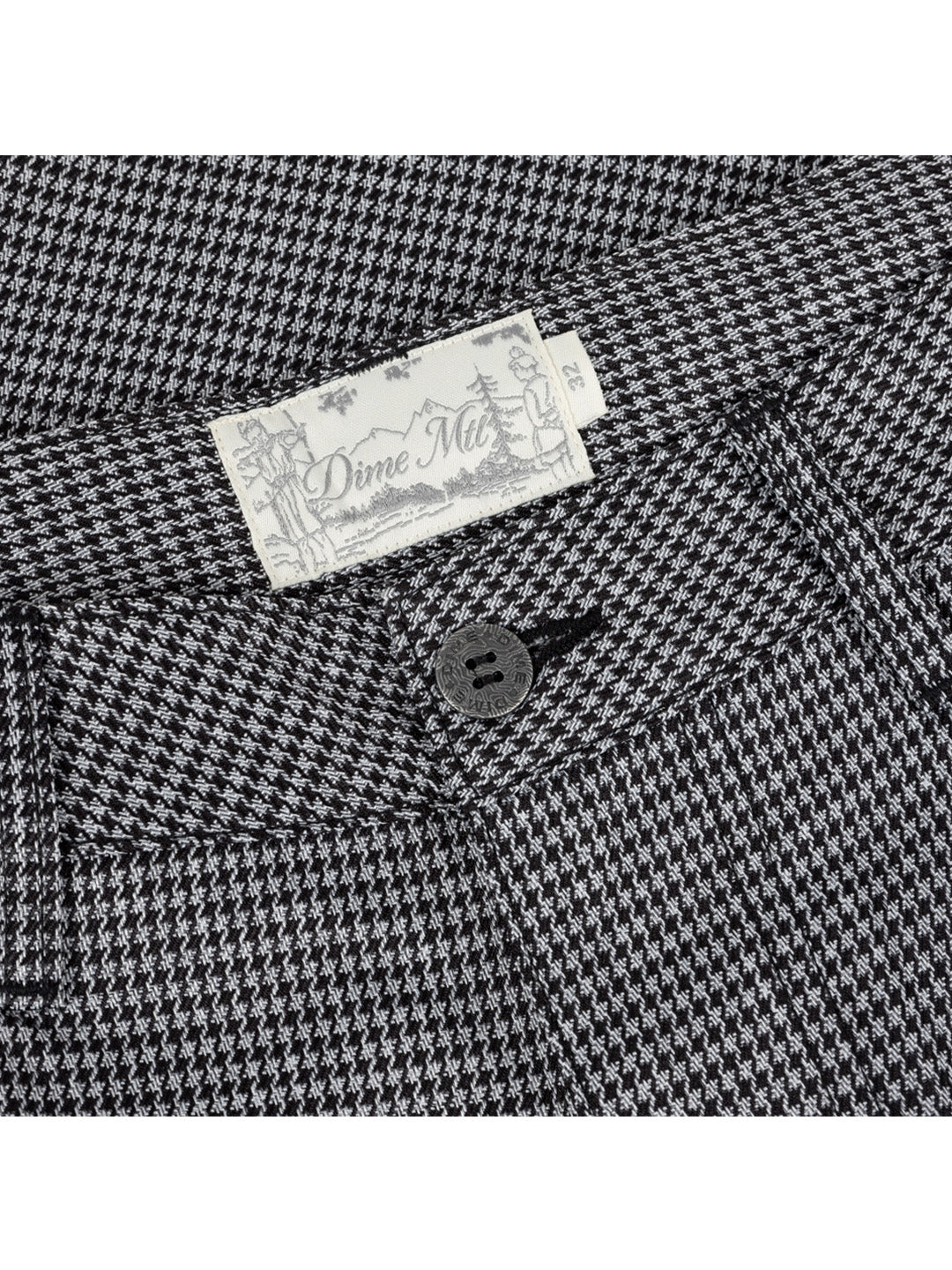 Baggy Houndstooth Shorts Grey