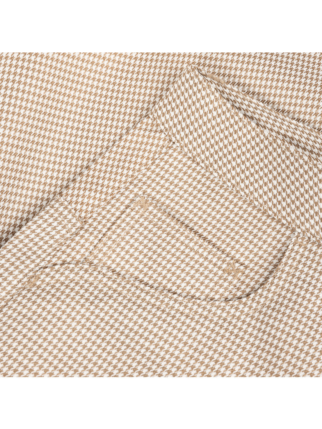 Baggy Houndstooth Shorts Cream