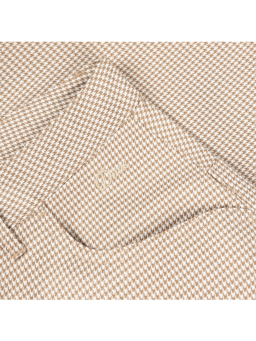 Baggy Houndstooth Shorts Cream