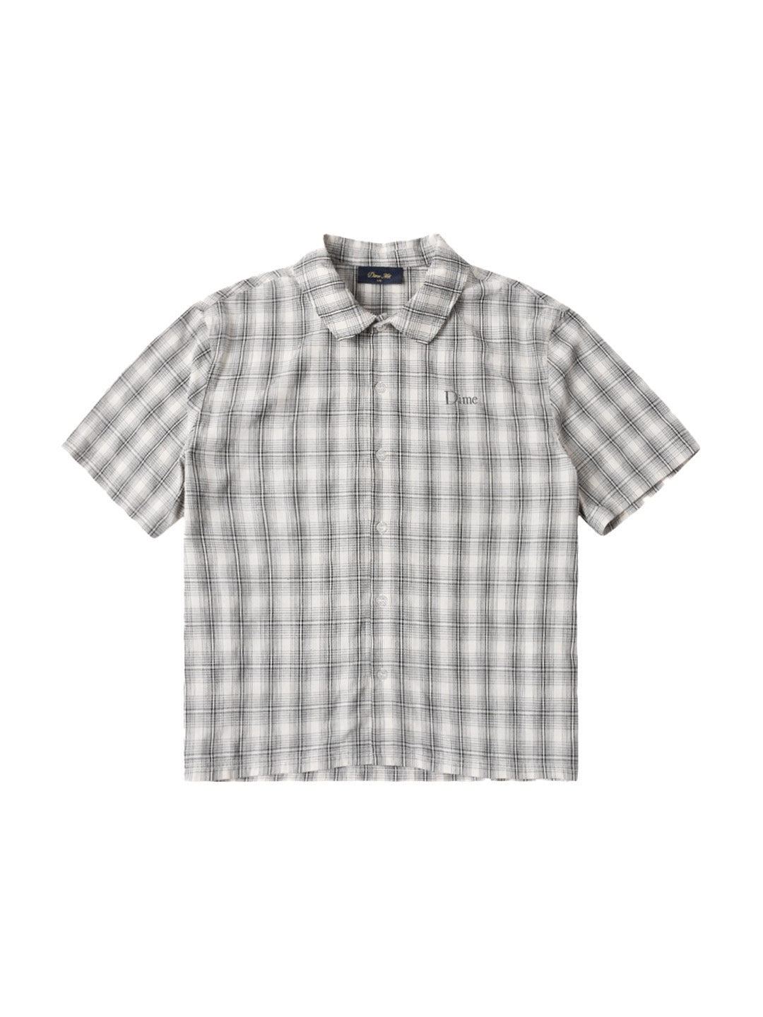 Plaid Button-up Shirt Grey