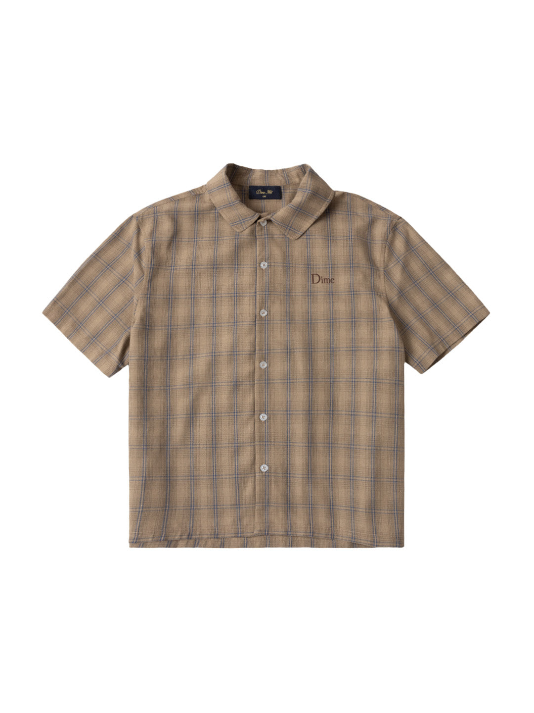 Plaid Button-up Shirt Brown