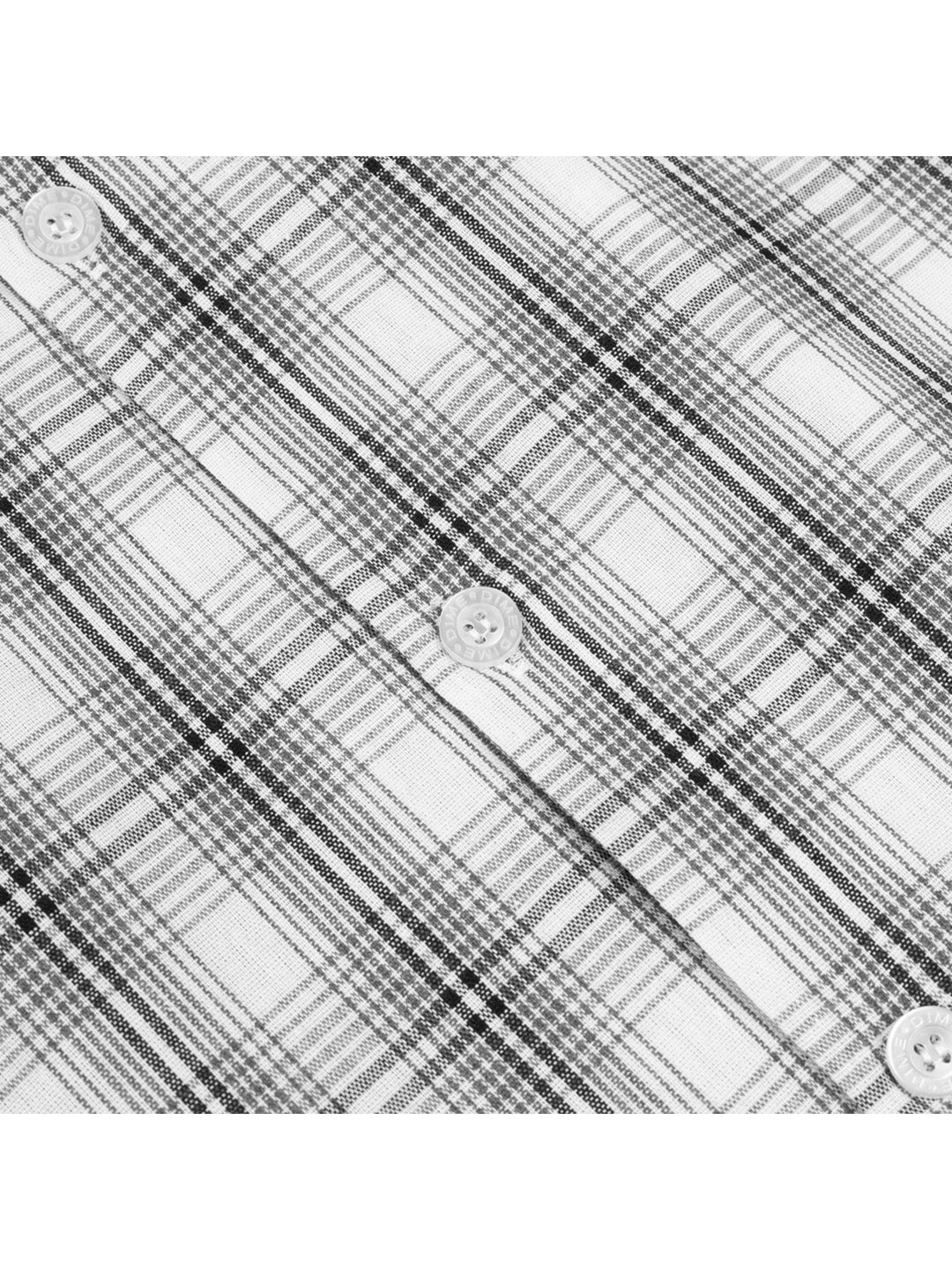 Plaid Button-up Shirt Grey