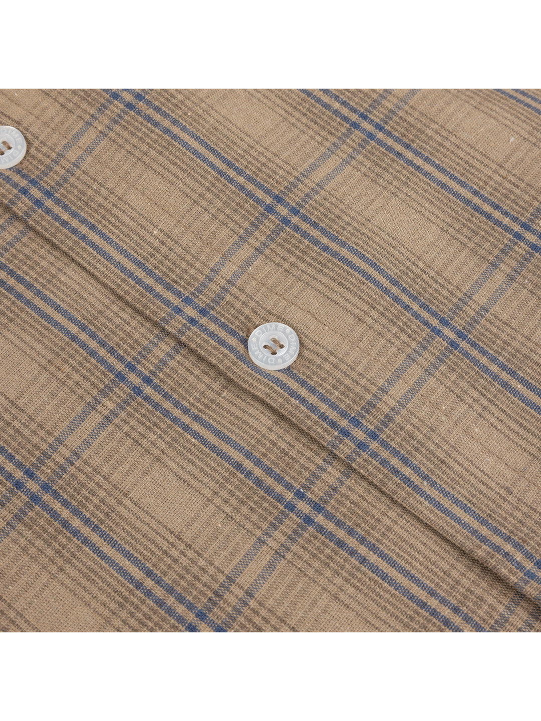 Plaid Button-up Shirt Brown