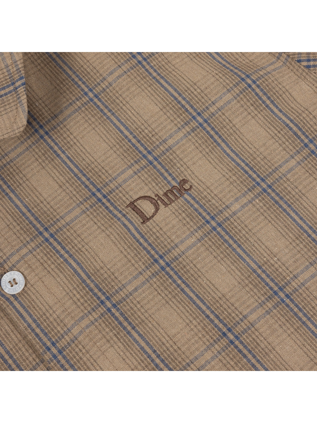 Plaid Button-up Shirt Brown