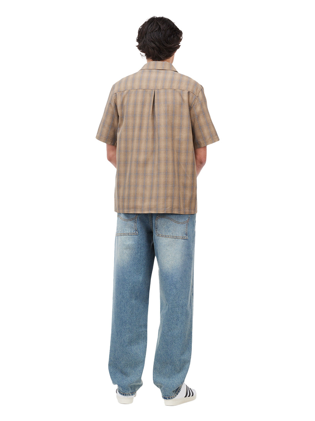 Plaid Button-up Shirt Brown