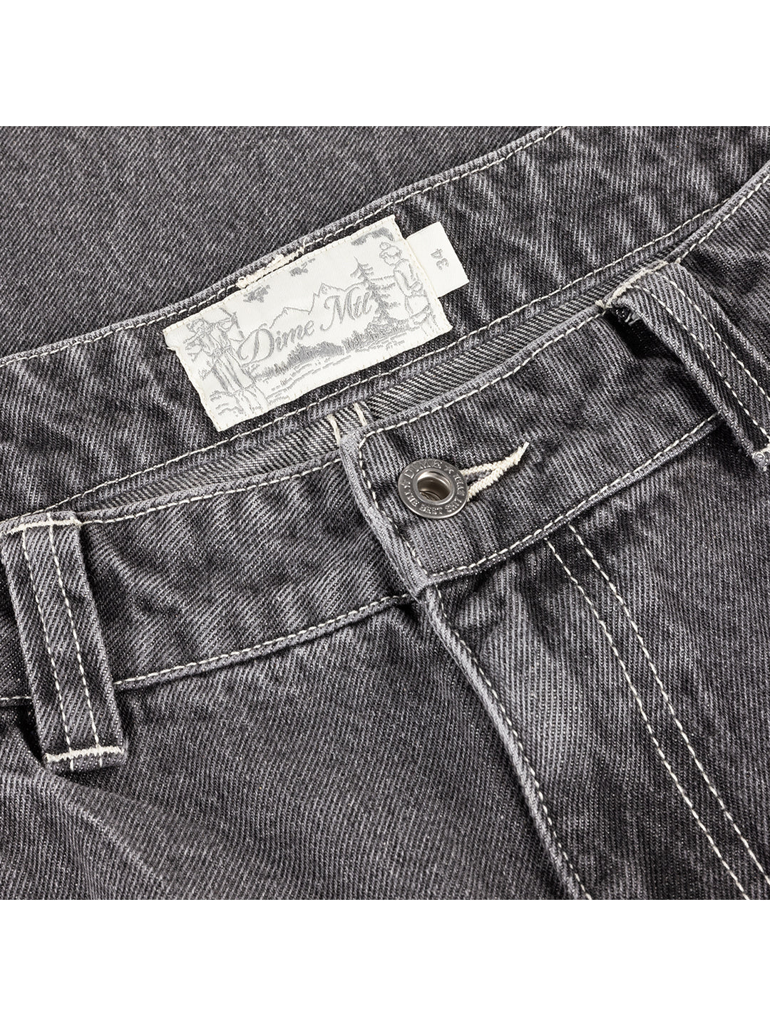 Baggy Wink Denim Pants Black