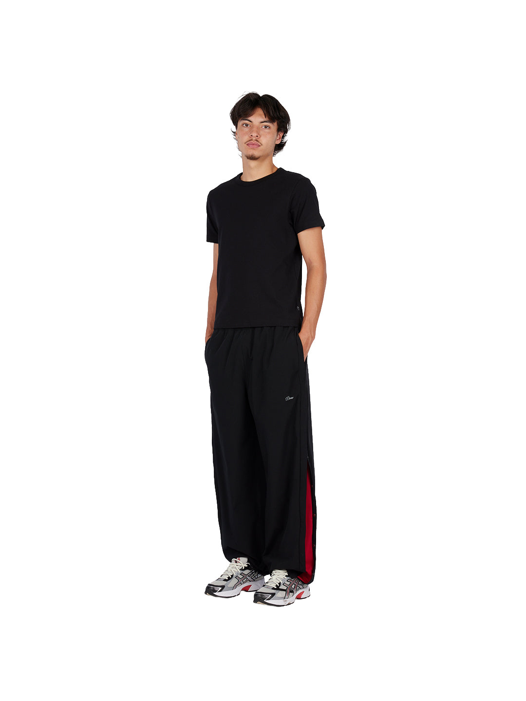 Athletic Snap Pants Black