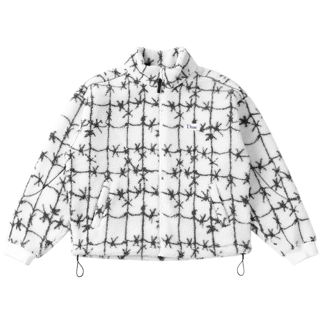 Polar Fleece Sherpa Zip White