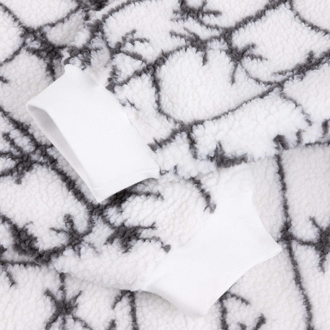 Polar Fleece Sherpa Zip White