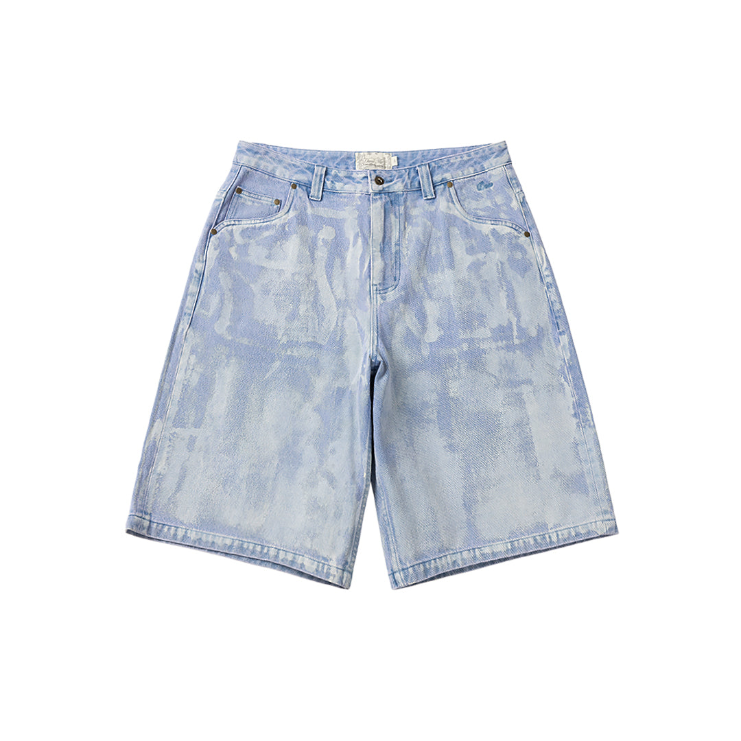 Baggy Denim Shorts Blue