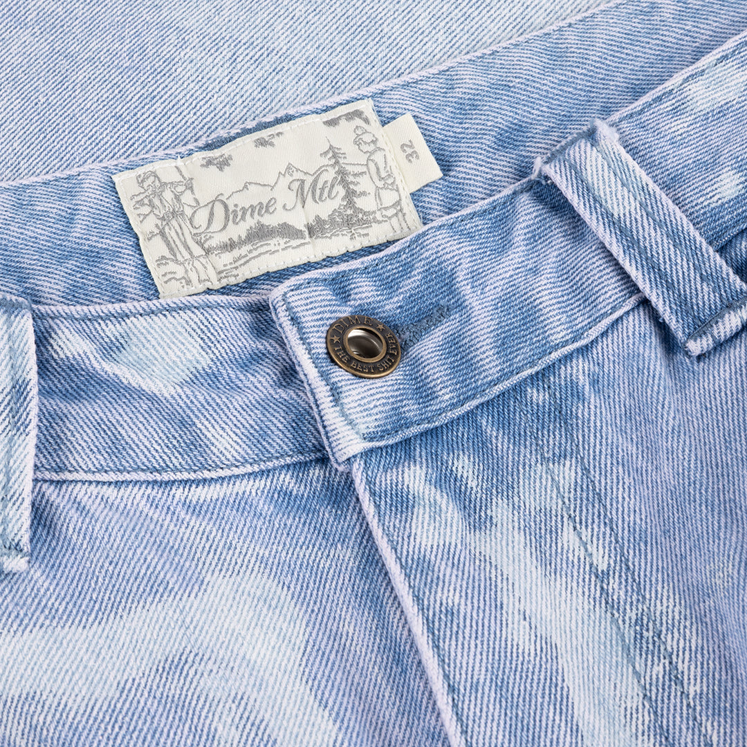 Baggy Denim Shorts Blue