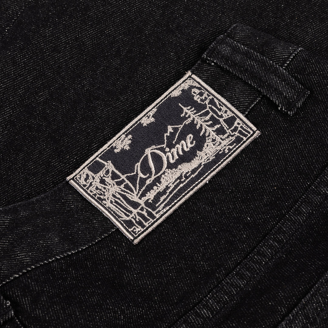 Baggy Denim Shorts Black
