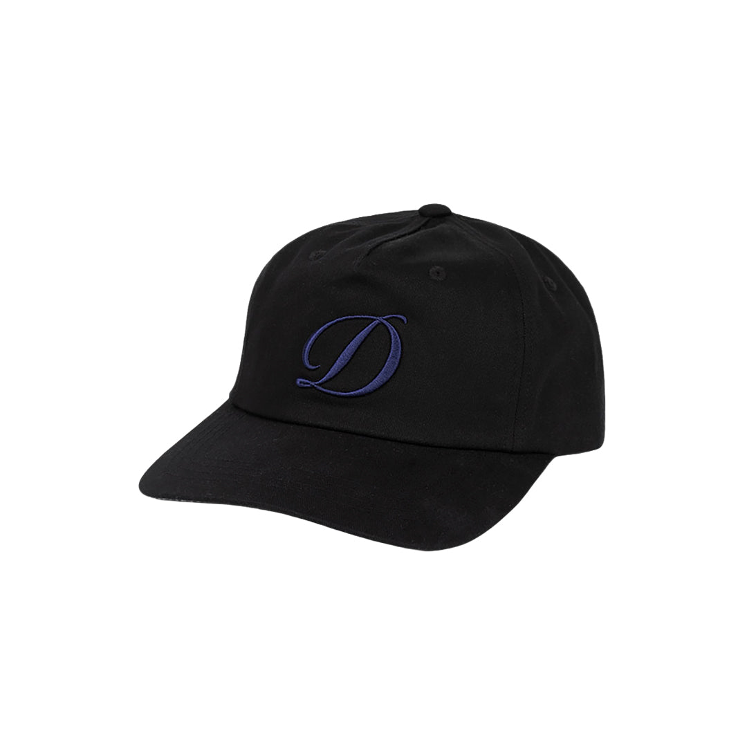 Cursive D Worker Cap Black