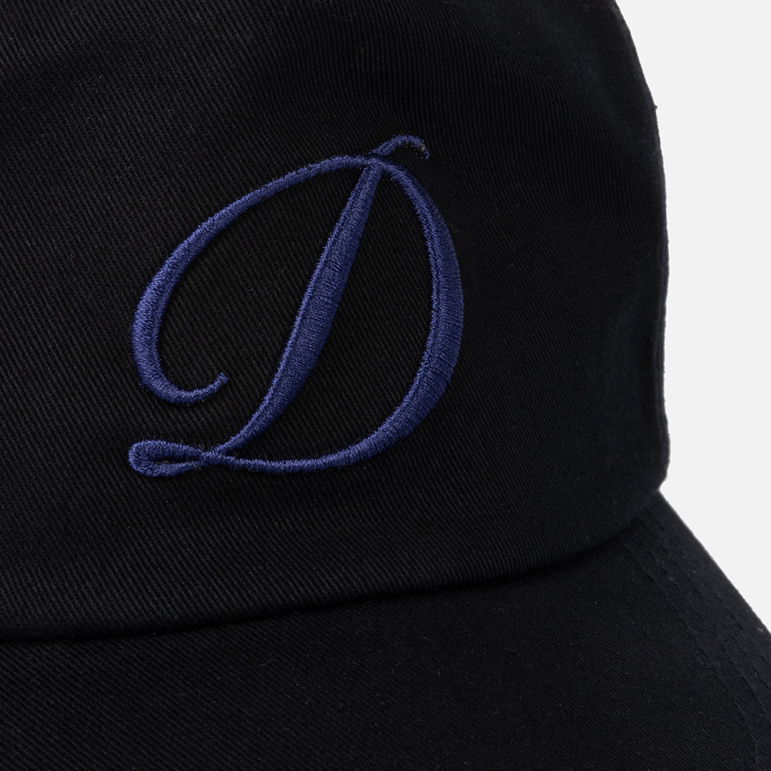 Cursive D Worker Cap Black