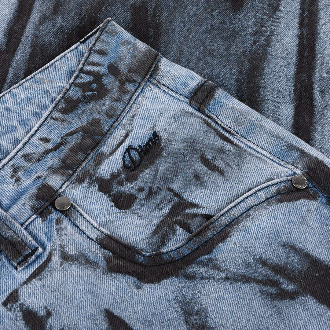 Relaxed Denim Pants Light Blue