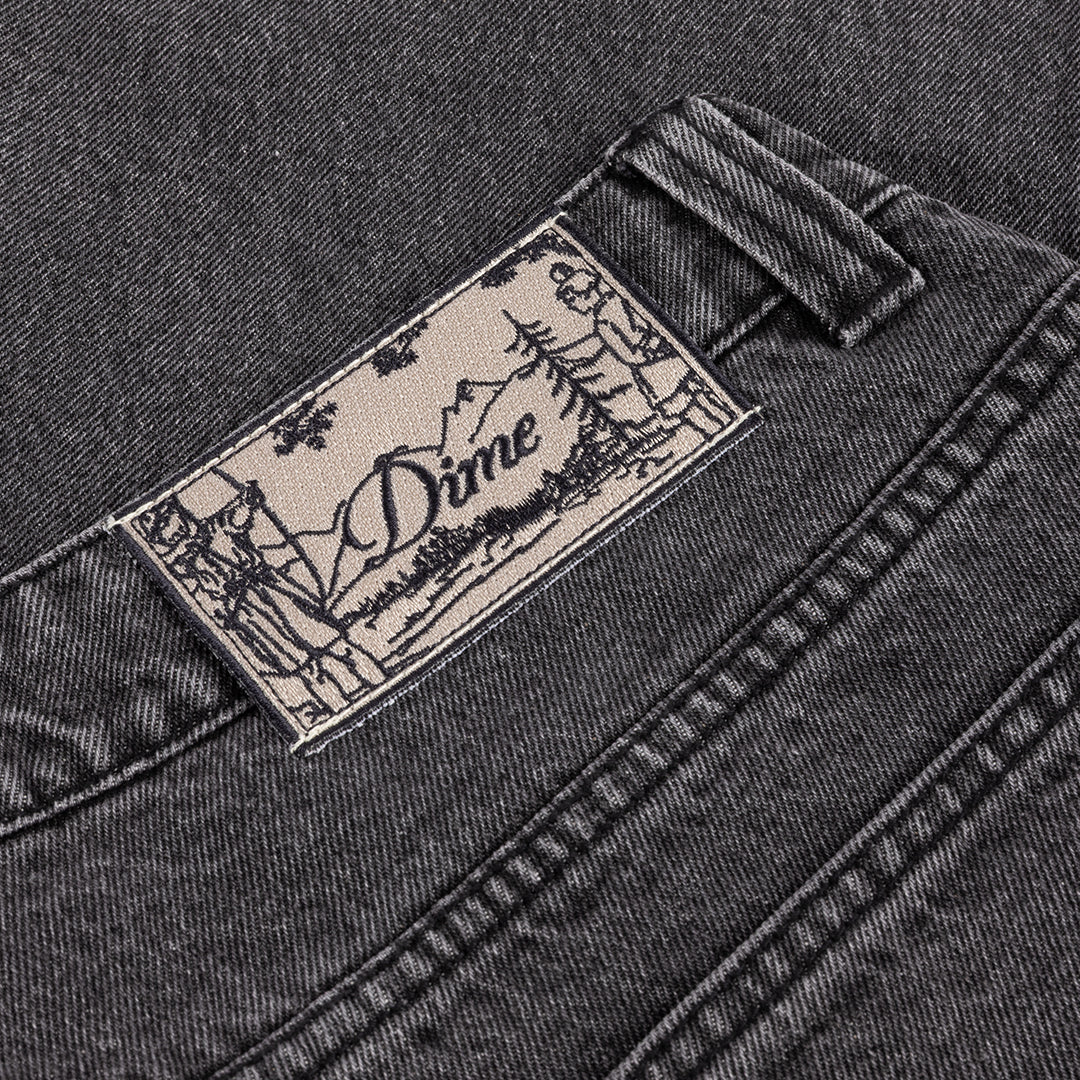 Relaxed Denim Pants Black