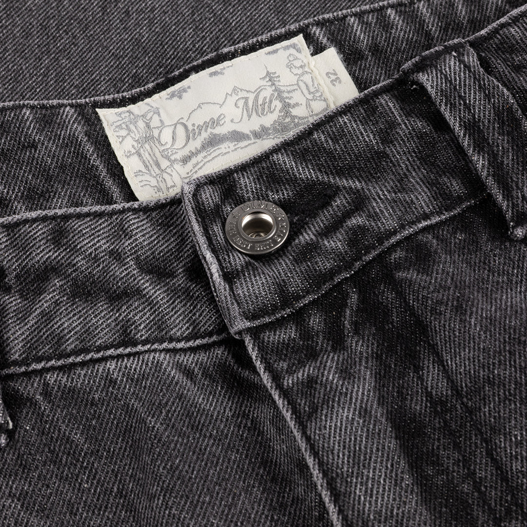 Relaxed Denim Pants Black