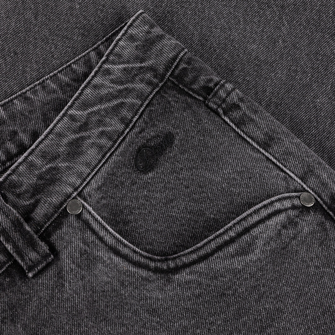 Relaxed Denim Pants Black