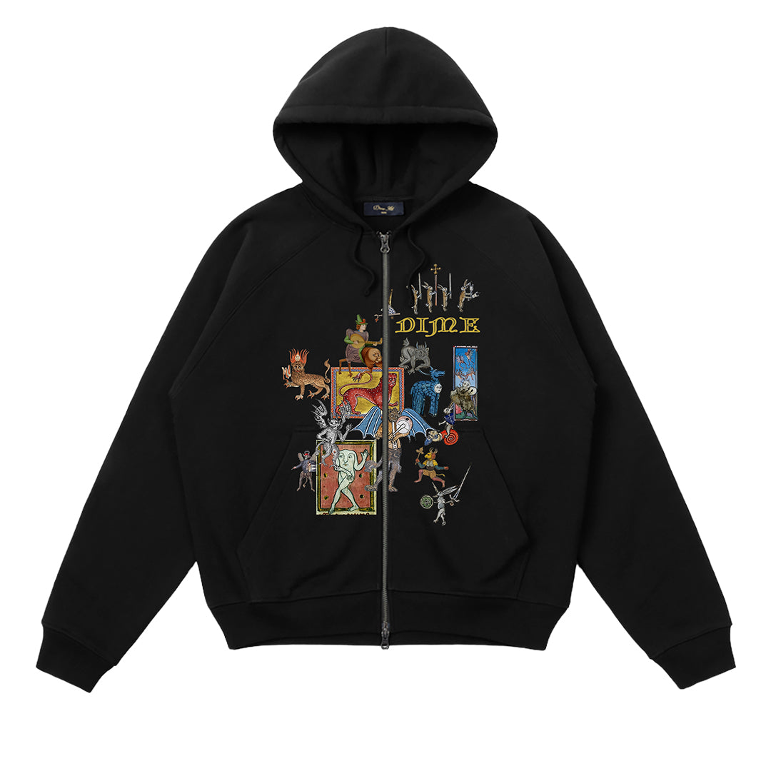 What The Medieval Zip Hoodie Black