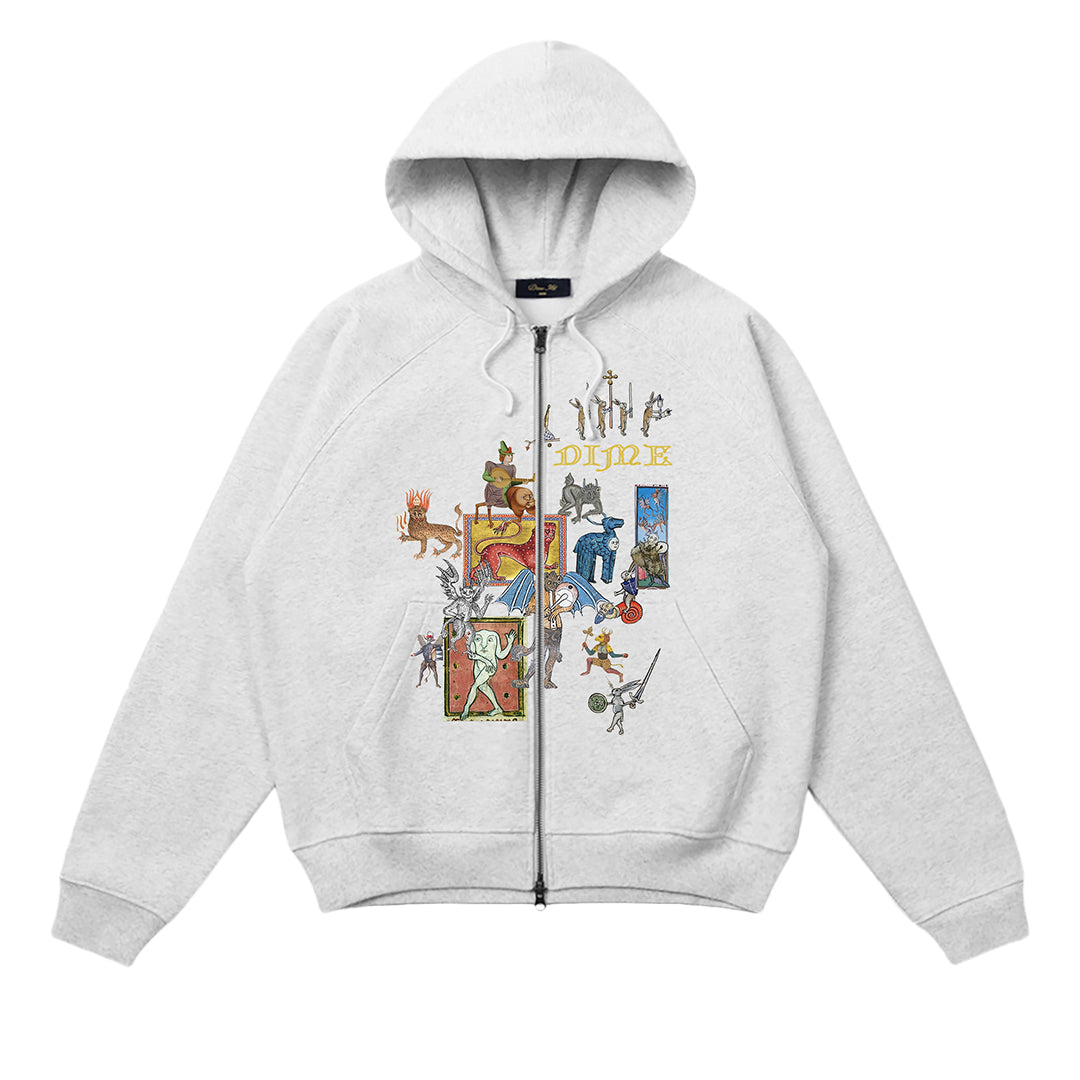 What The Medieval Zip Hoodie Grey