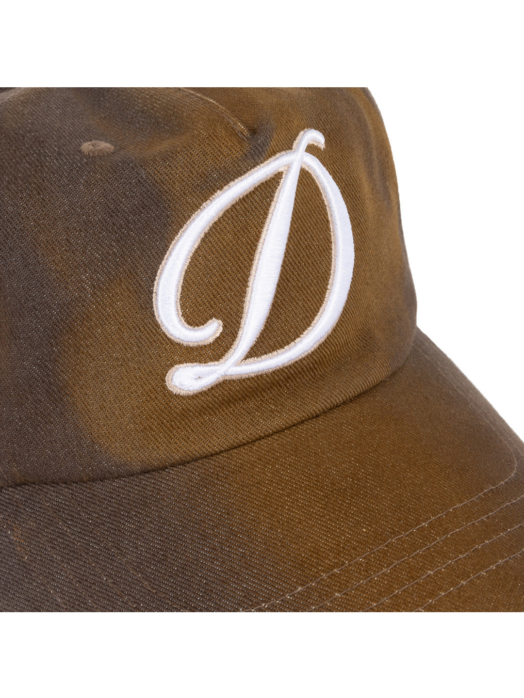 Cursive Denim Worker Cap Brown