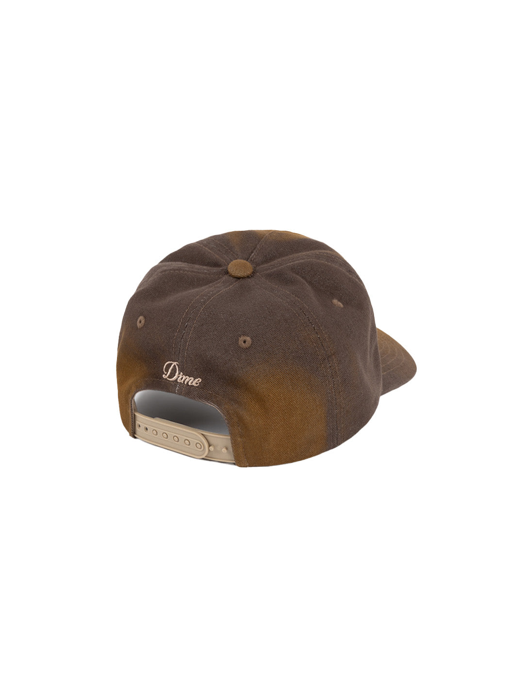 Cursive Denim Worker Cap Brown