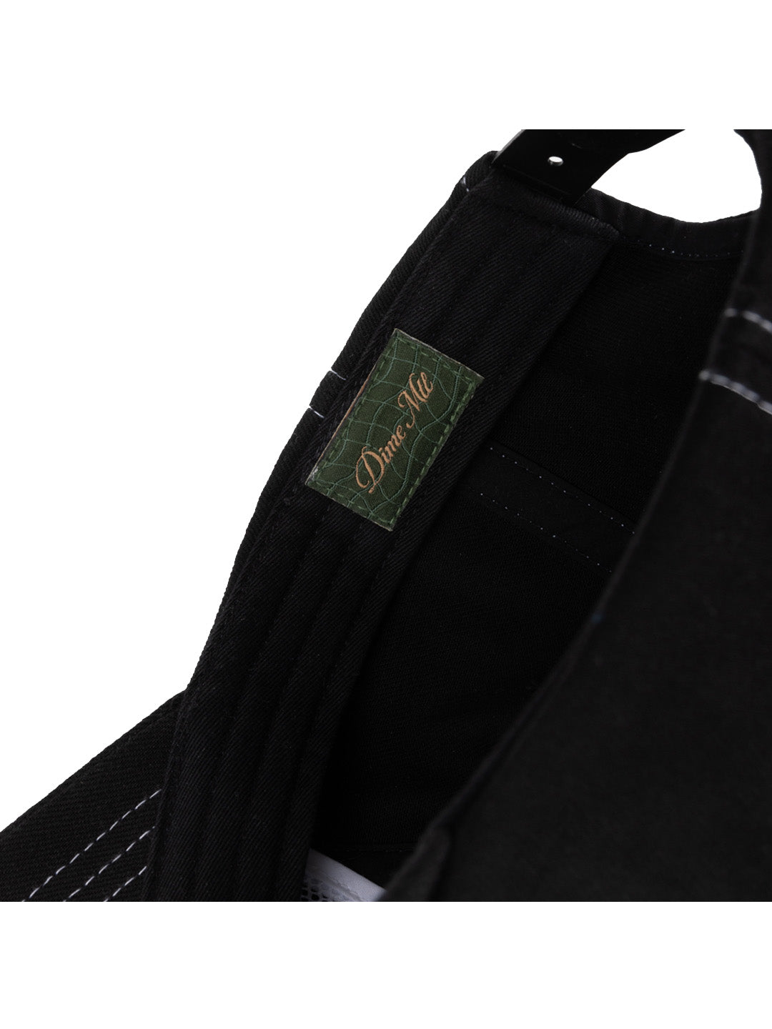 Cursive Denim Worker Cap Black