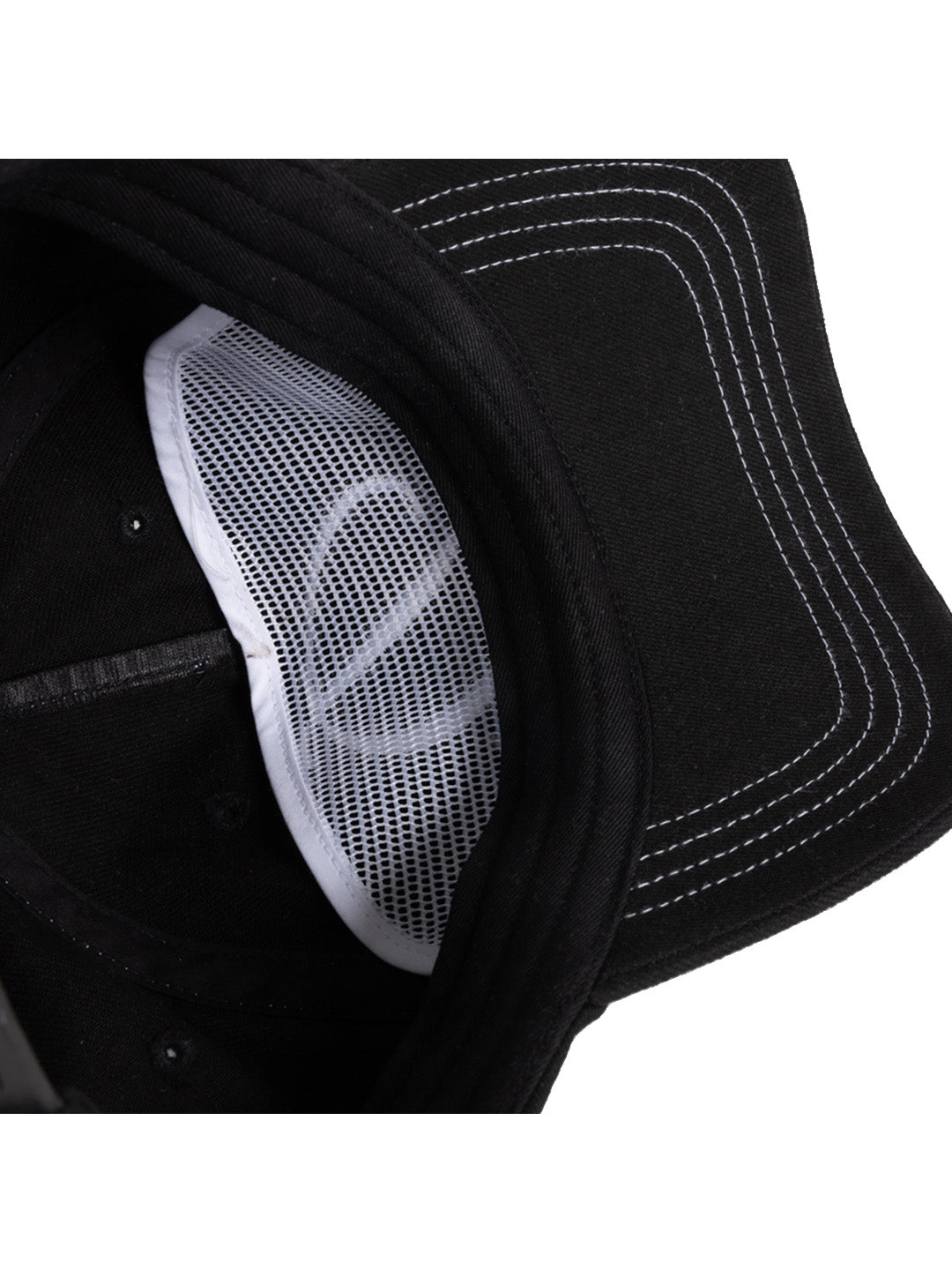 Cursive Denim Worker Cap Black