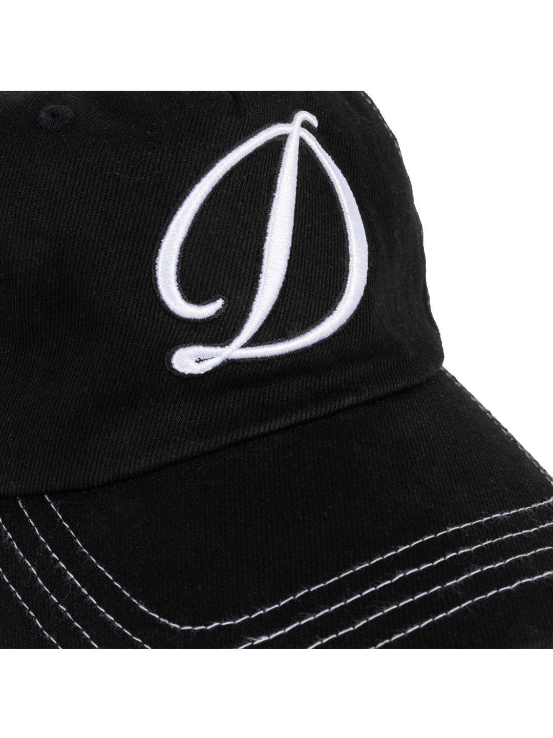 Cursive Denim Worker Cap Black