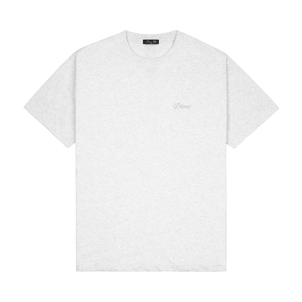 DIME CURSIVE SMALL LOGO TEE GREY