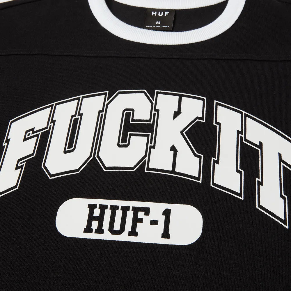 HUF FUCK IT FOOTBALL SHIRT BLACK